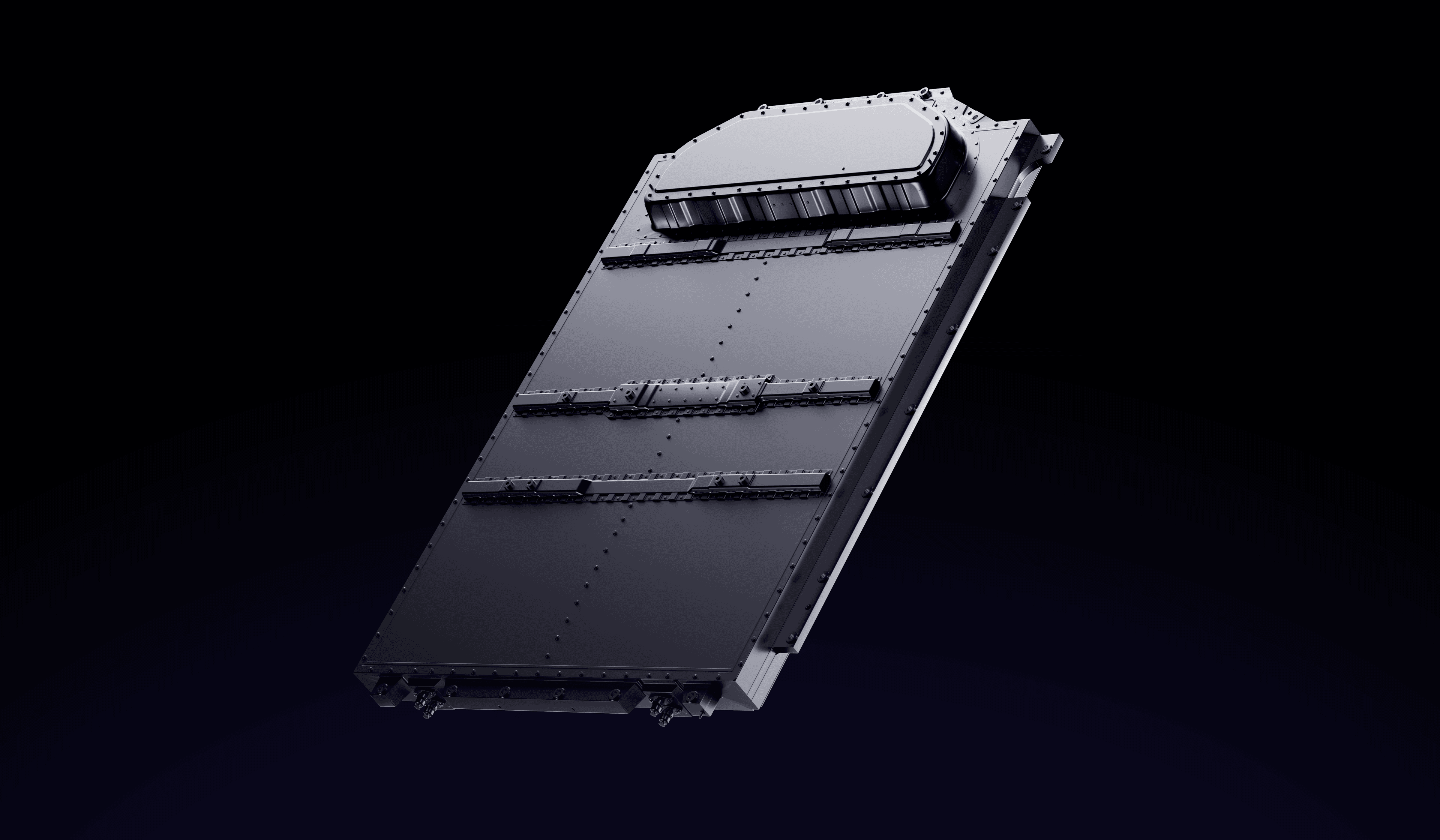Pack batterie CATL présenté sur fond noir, symbole des innovations Shenxing et Qilin
