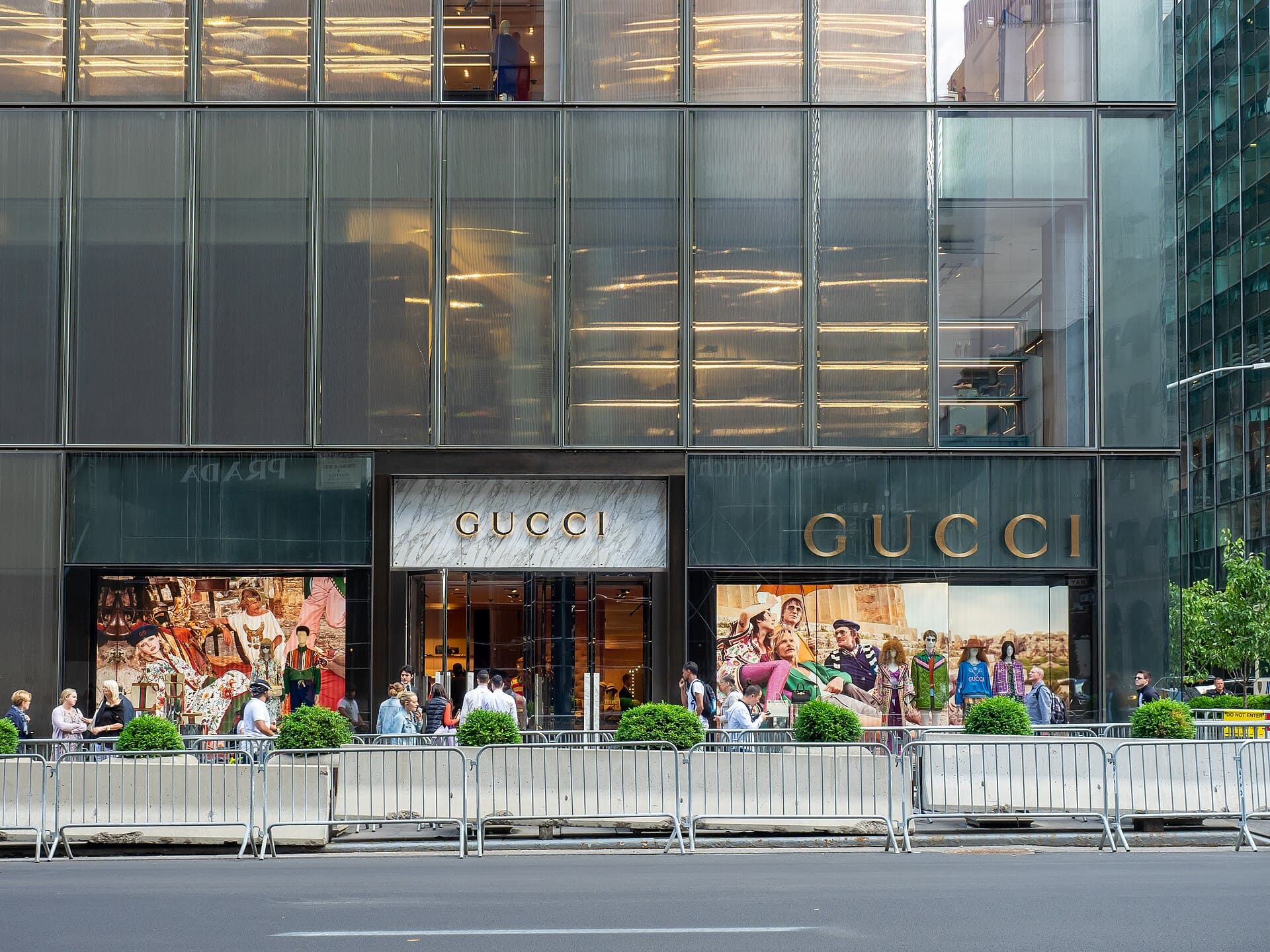 Façade du flagship Gucci sur la Fifth Avenue à New York