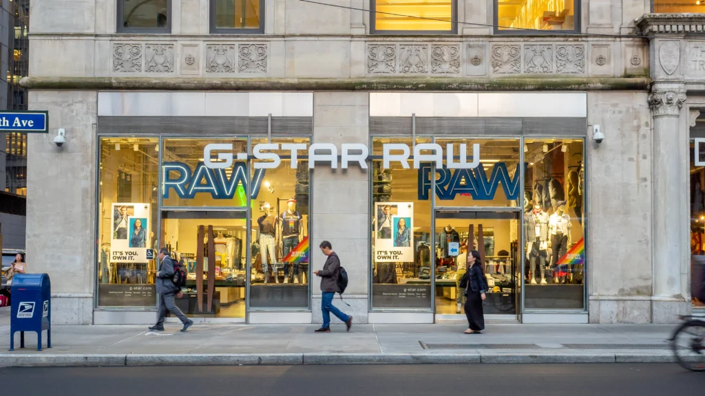 Façade d’une boutique G-Star RAW
