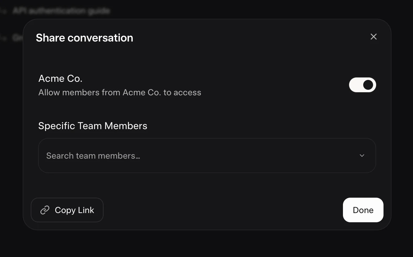 Fenêtre officielle Grok permettant de choisir les membres autorisés à consulter une conversation partagée